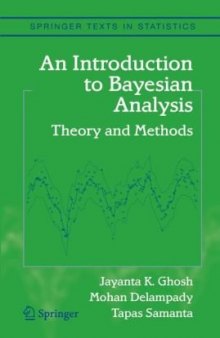 An Introduction to Bayesian Analysis: Theory and Methods (Springer Texts in Statistics)