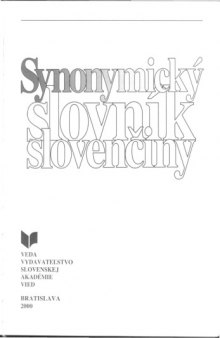 Synonimický slovník slovenčiny