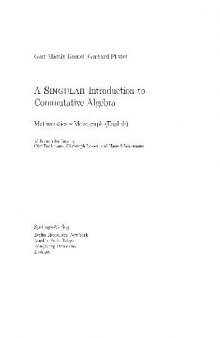 SINGULAR Introduction to Commutative Algebra