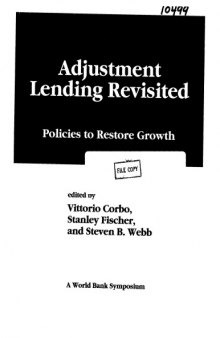 Adjustment Lending Revisited: Policies to Restore Growth 
