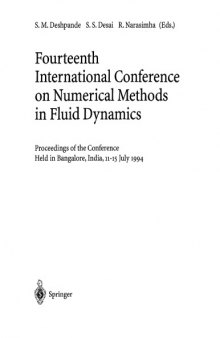 Fourteenth Int'l Conf. on Numer. Methods in Fluid Dynamics