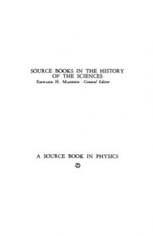 A source book in physics