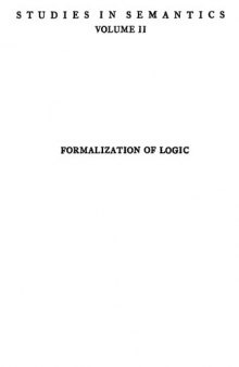 Formalization of logic