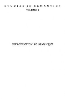 Introduction to semantics