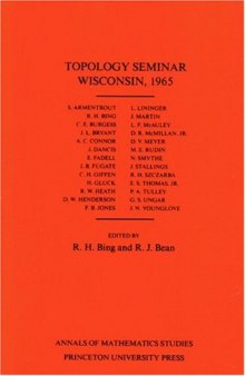 bing-bean topology seminar wisconsin 1965(ISBN 0691080569)