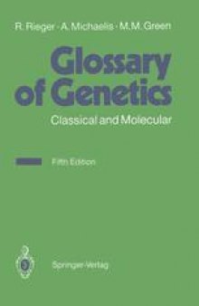 Glossary of Genetics: Classical and Molecular