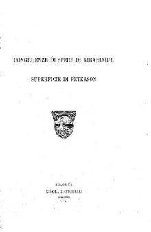 Congruenze di sfere di Ribaucour e superficie di Peterson