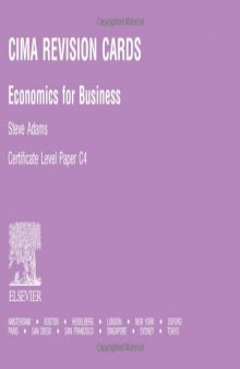 CIMA Revision Cards: Economics for Business  
