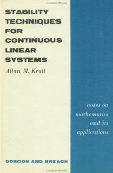 Stability Techniques for Continuous Linear Systems