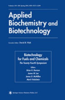 Biotechnology for Fuels and Chemicals: The Twenty-Fourth Symposium