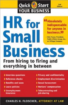 HR for Small Business, 2E: An Essential Guide for Managers, Human Resources Professionals, and Small Business Owners (Quick Start Your Business)