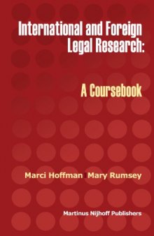 International and Foreign Legal Research: A Coursebook