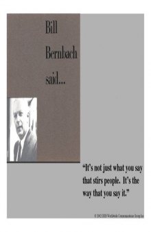 Bill Bernbach said