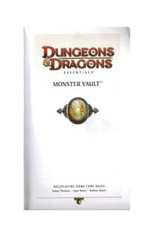 Monster Vault: An Essential Dungeons & Dragons Kit (4th Edition D&D)  