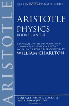 Aristotle Physics: Books I and II (Clarendon Aristotle Series)
