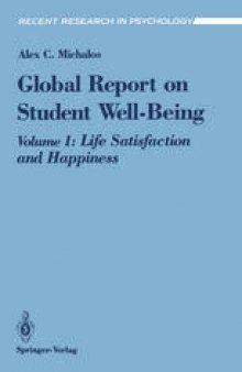 Global Report on Student Well-Being: Life Satisfaction and Happiness