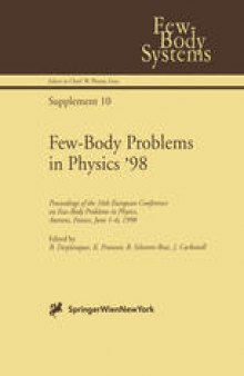 Few-Body Problems in Physics ’98: Proceedings of the 16th European Conference on Few-Body Problems in Physics, Autrans, France, June 1–6, 1998