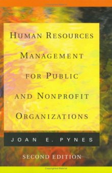 Human Resources Management for Public and Nonprofit Organizations (Jossey Bass Nonprofit & Public Management Series)