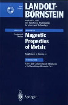 Alloys and Compounds of d-Elements with Main Group Elements. Part 1
