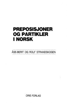 Preposisjoner og partikler i norsk