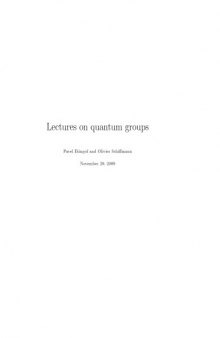 Lectures on quantum groups (Chapters 1-4) [Lecture notes]