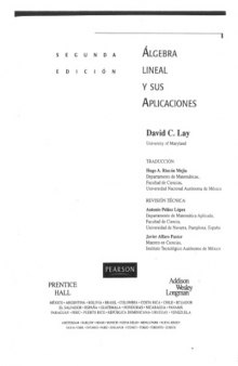 Algebra lineal y sus aplicaciones,  2ª edición