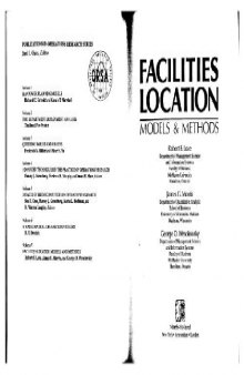 Facilities location: models & methods