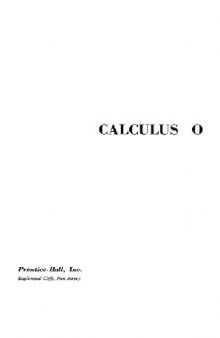Calculus of Vector Functions