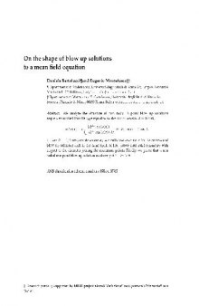 On the shape of blow up solutions to a mean field equation