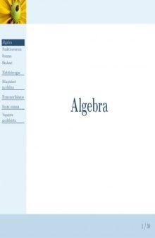 Algebra - Kevät 2016