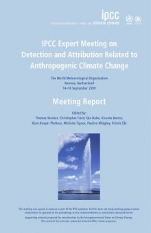 IPCC Expert Meeting on Detection and Attribution Related to Anthropogenic Climate Change