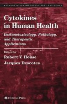 Cytokines in Human Health: Immunotoxicology, Pathology, and Therapeutic Applications