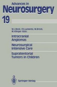 Intracranial Angiomas Neurosurgical Intensive Care Supratentorial Tumors in Children
