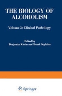 The Biology of Alcoholism: Volume 3: Clinical Pathology