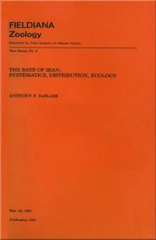 The Bats of Iran: Systematics, Distribution, Ecology