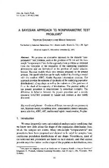A bayesian approach to nonparametric test problems