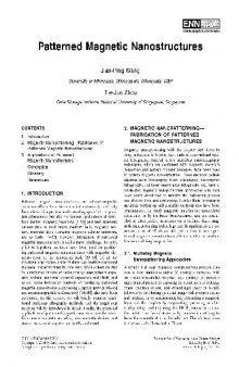 Patterned Magnetic Nanostructures