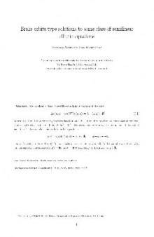 Brake orbits type solutions to some class of semilinear elliptic equations