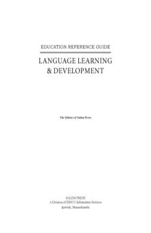 Language learning & development
