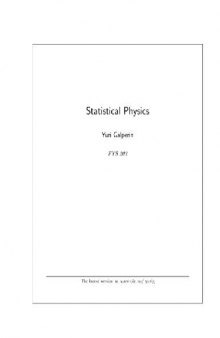 Statistical Physics (lecture notes)
