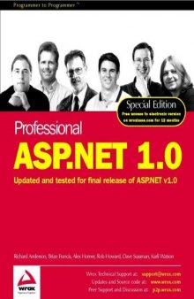 Professional ASP.NET 1.0, Special Edition
