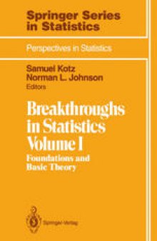 Breakthroughs in Statistics: Foundations and Basic Theory