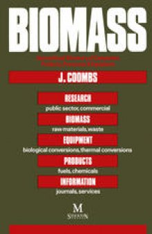 Biomass: International Directory of Companies, Products, Processes & Equipment