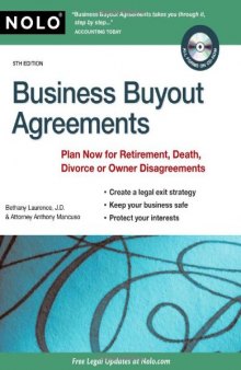 Business Buyout Agreements: Plan Now for Retirement, Death, Divorce Or Owner Disagreements, 5th Edition