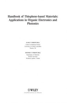 Handbook of Thiophene-Based Materials : Applications in Organic Electronics and Photonics (2-Volume Set)