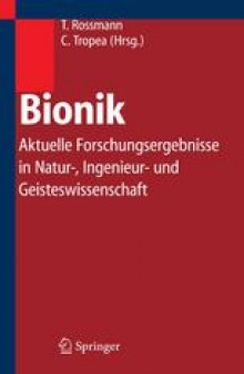 Bionik: Aktuelle Forschungsergebnisse in Natur-, Ingenieur-und Geisteswissenschaft