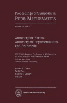 Automorphic Forms, Automorphic Representations, and Arithmetic, Part 1