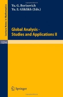 Global Analysis — Studies and Applications II