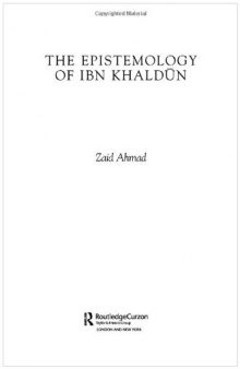 The Epistemology of Ibn Khaldun 