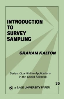 Introduction to Survey Sampling (Quantitative Applications in the Social Sciences)